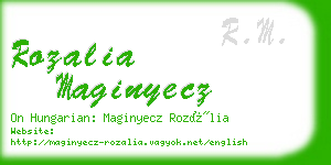 rozalia maginyecz business card